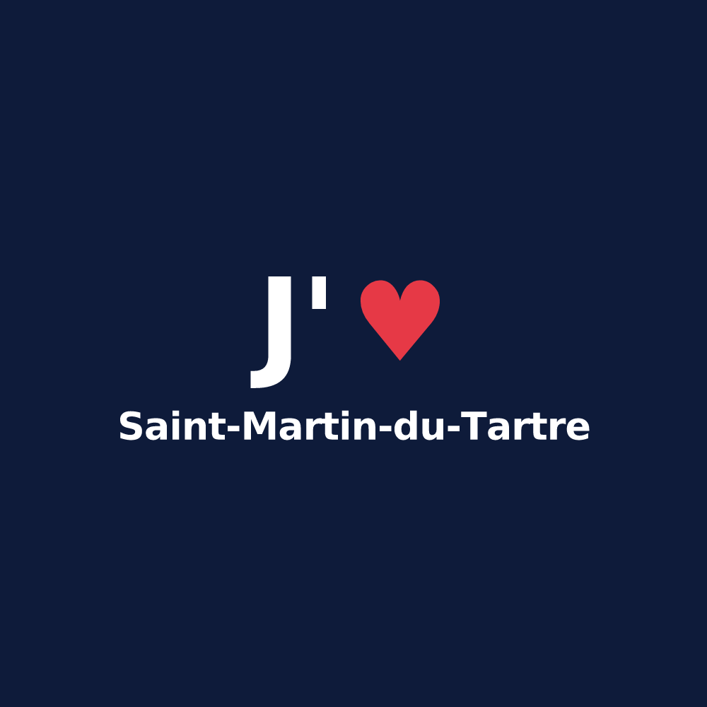 T-shirt personnalisé Saint-Martin-du-Tartre — design J'aime Saint-Martin-du-Tartre