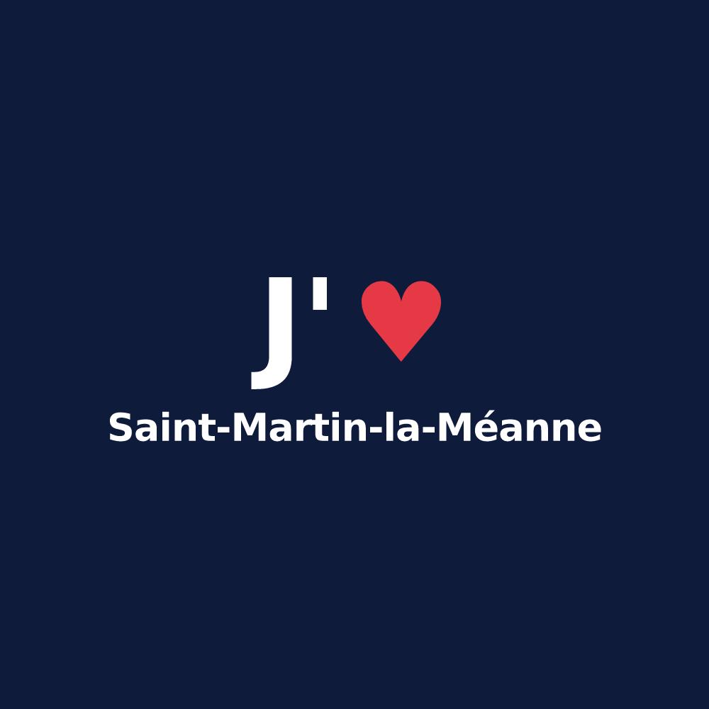 T-shirt personnalisé Saint-Martin-la-Méanne — design J'aime Saint-Martin-la-Méanne
