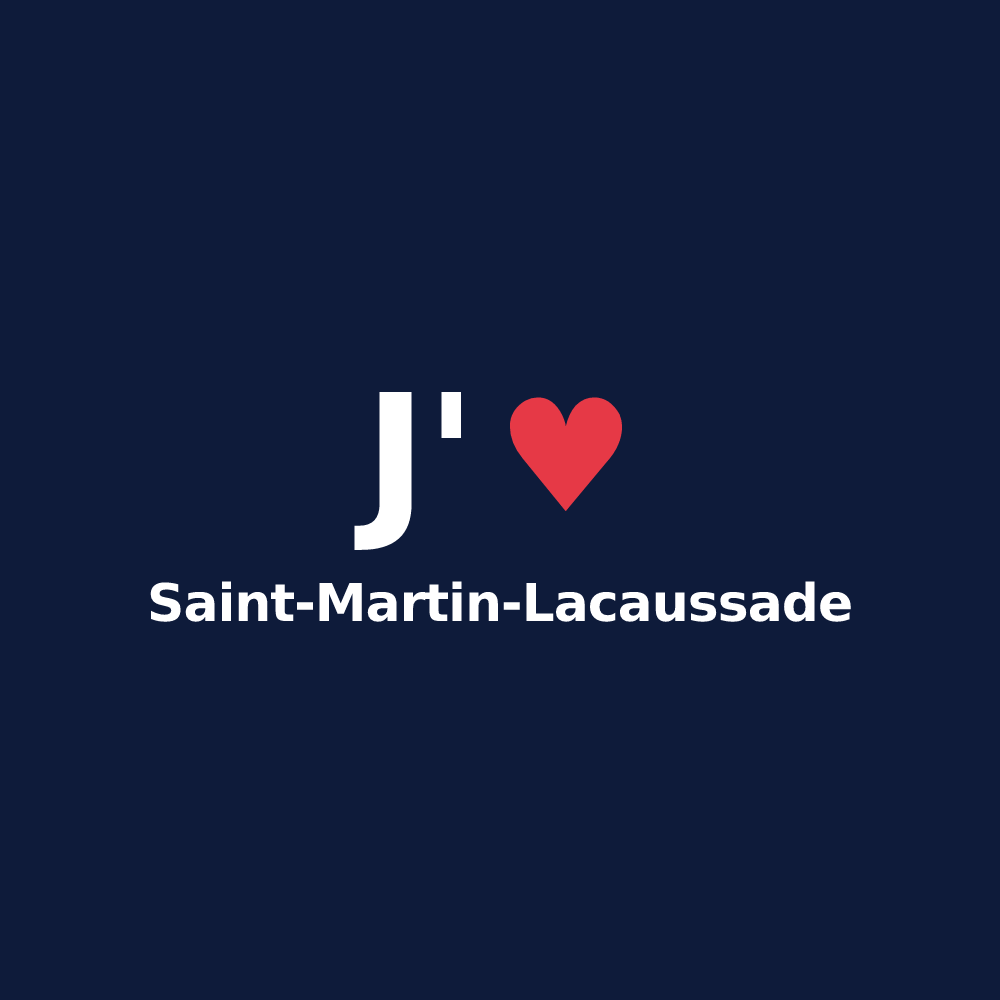 T-shirt personnalisé Saint-Martin-Lacaussade — design J'aime Saint-Martin-Lacaussade