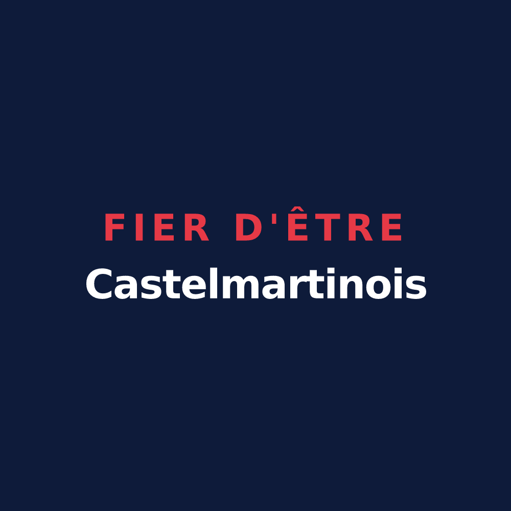 T-shirt « Fier d'être Castelmartinois » — design pour Saint-Martin-le-Châtel