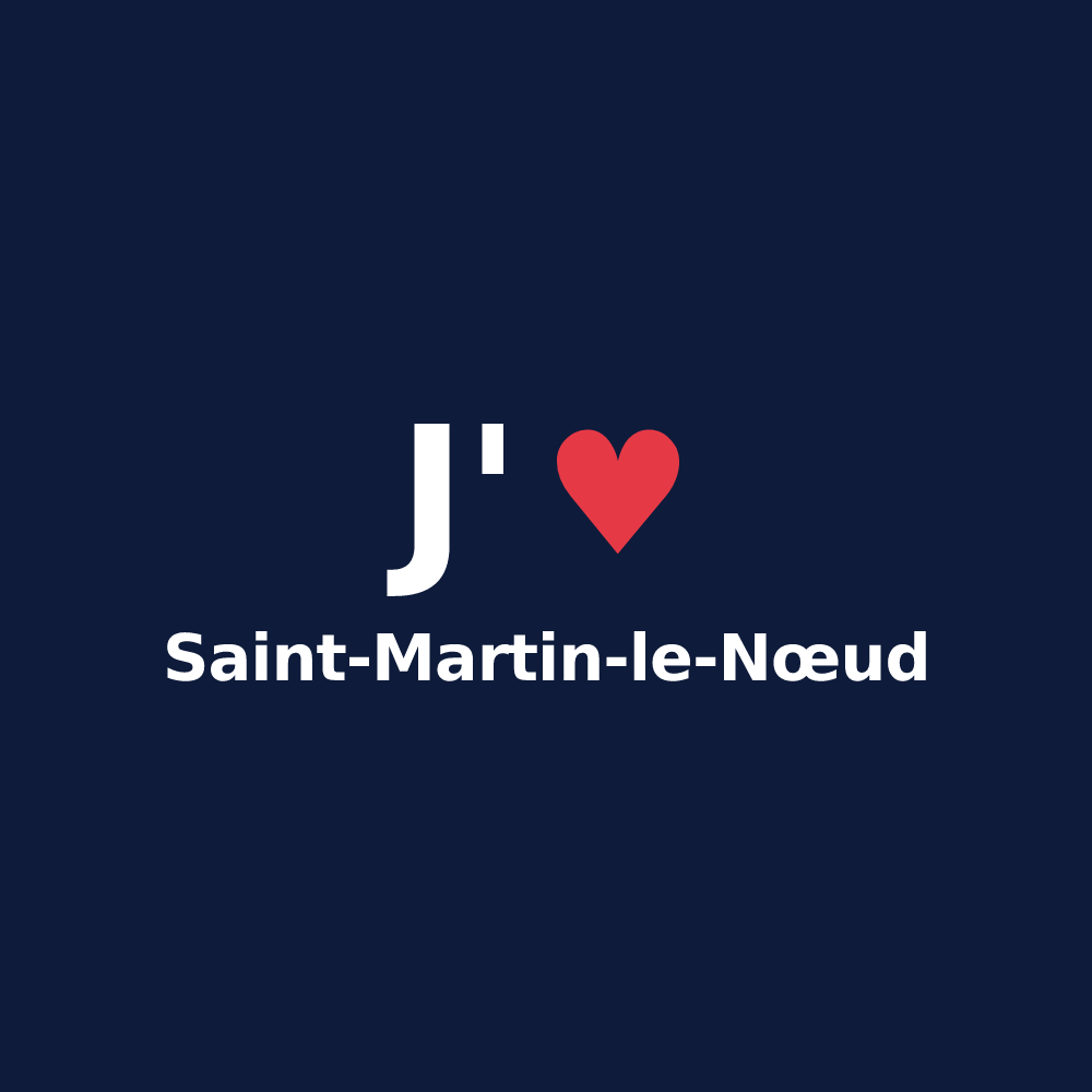 T-shirt personnalisé Saint-Martin-le-Nœud — design J'aime Saint-Martin-le-Nœud