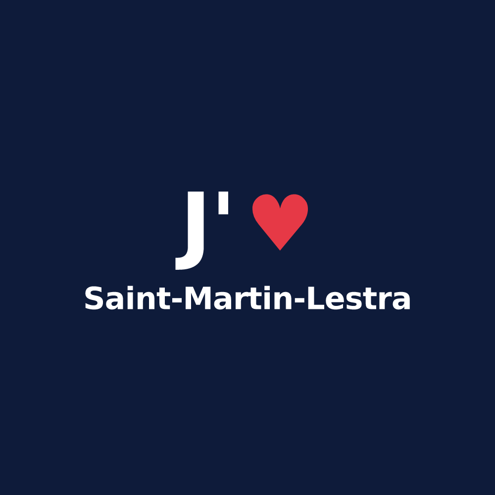 T-shirt personnalisé Saint-Martin-Lestra — design J'aime Saint-Martin-Lestra