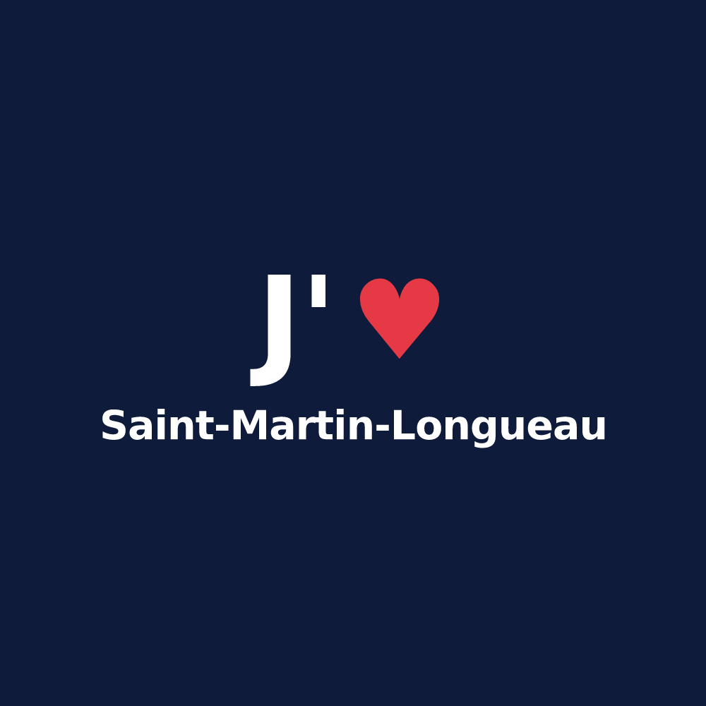 T-shirt personnalisé Saint-Martin-Longueau — design J'aime Saint-Martin-Longueau