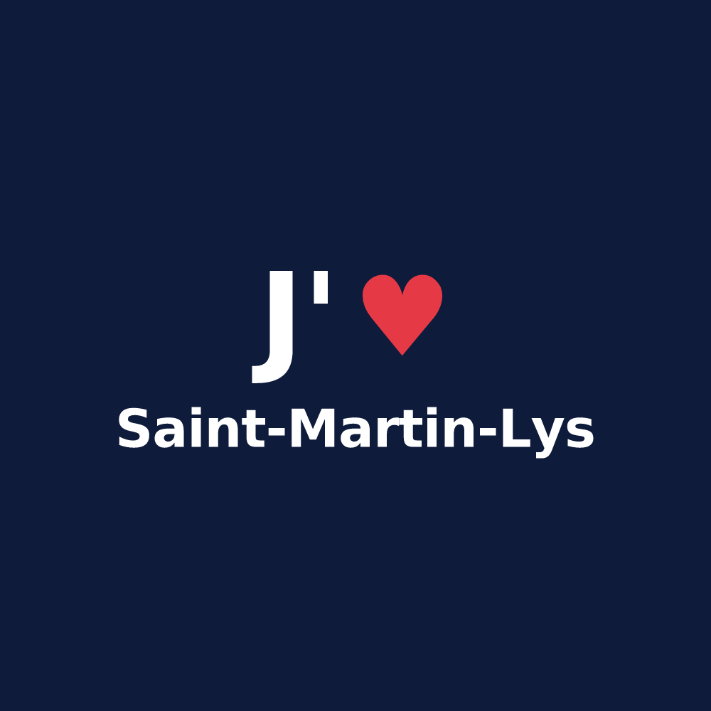 T-shirt personnalisé Saint-Martin-Lys — design J'aime Saint-Martin-Lys