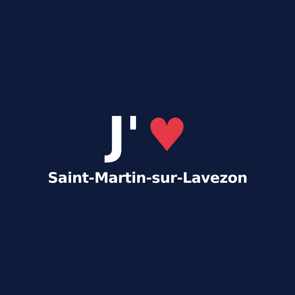 T-shirt personnalisé Saint-Martin-sur-Lavezon — design J'aime Saint-Martin-sur-Lavezon