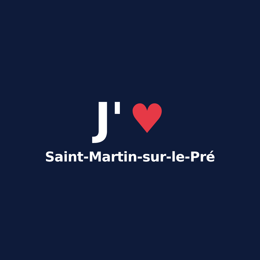 T-shirt personnalisé Saint-Martin-sur-le-Pré — design J'aime Saint-Martin-sur-le-Pré