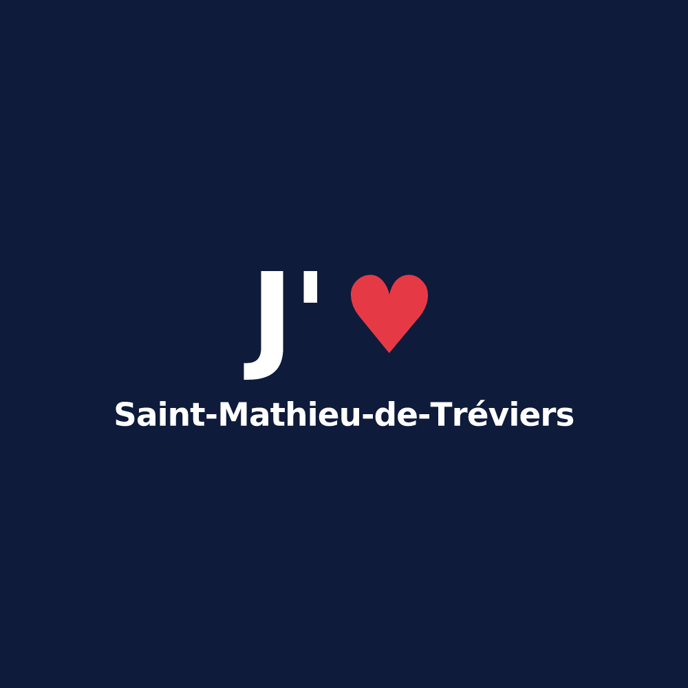 T-shirt personnalisé Saint-Mathieu-de-Tréviers — design J'aime Saint-Mathieu-de-Tréviers