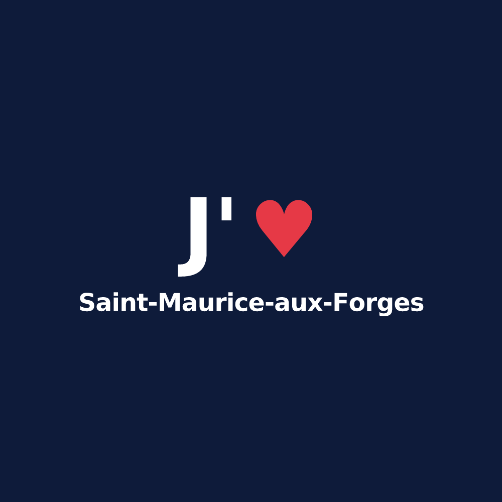 T-shirt personnalisé Saint-Maurice-aux-Forges — design J'aime Saint-Maurice-aux-Forges