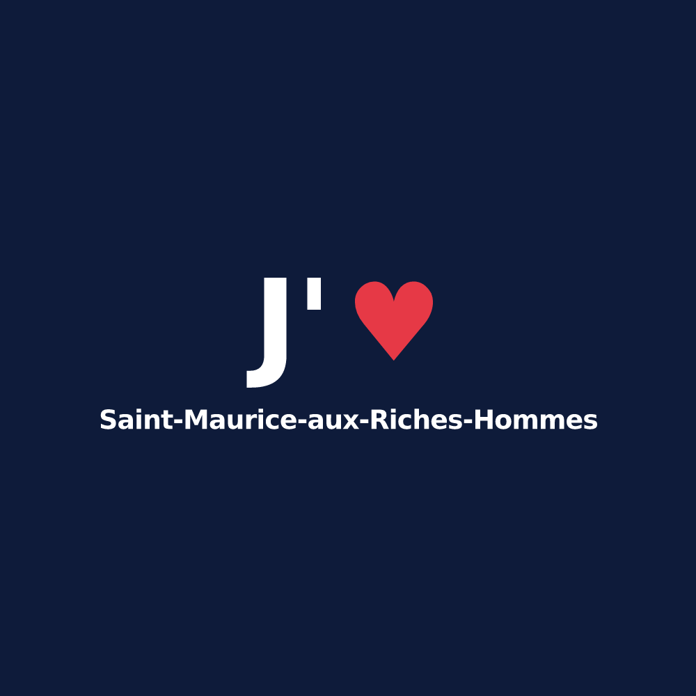 T-shirt personnalisé Saint-Maurice-aux-Riches-Hommes — design J'aime Saint-Maurice-aux-Riches-Hommes