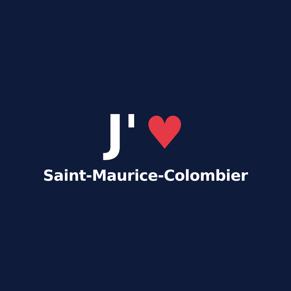 T-shirt personnalisé Saint-Maurice-Colombier — design J'aime Saint-Maurice-Colombier