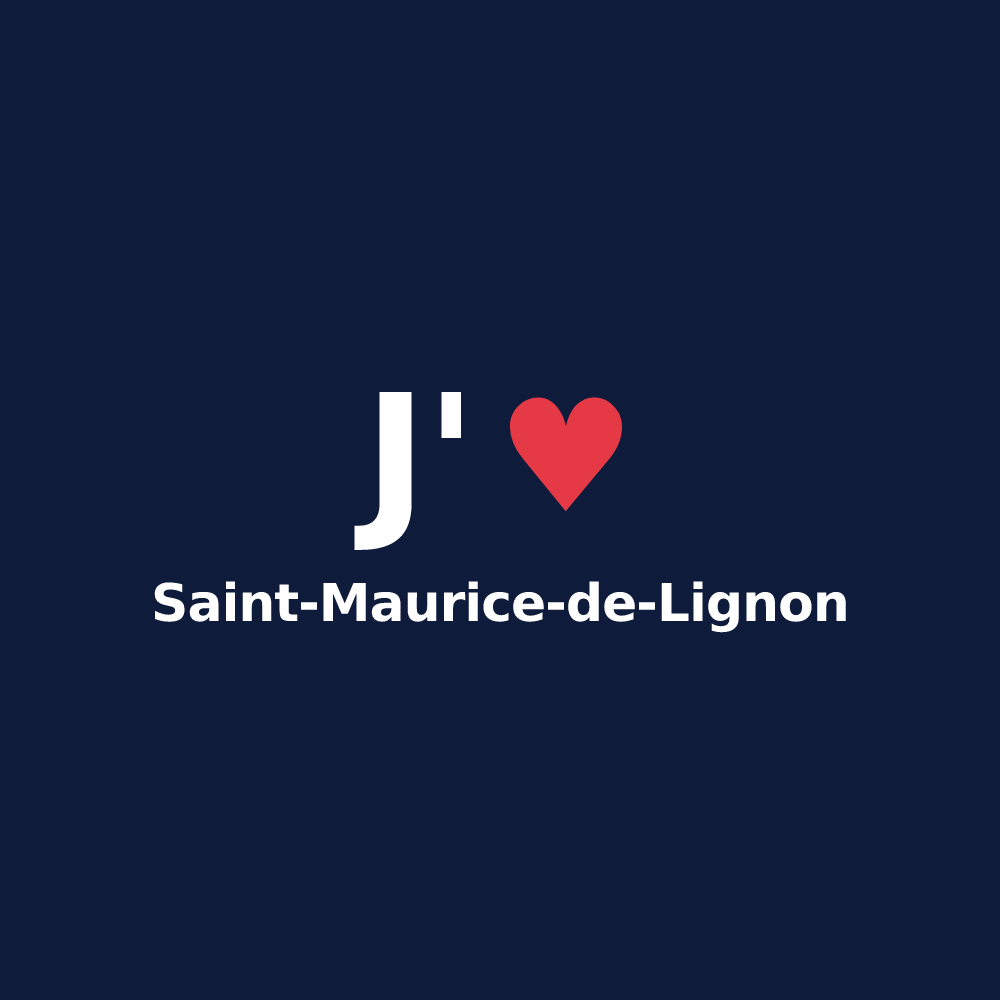 T-shirt personnalisé Saint-Maurice-de-Lignon — design J'aime Saint-Maurice-de-Lignon
