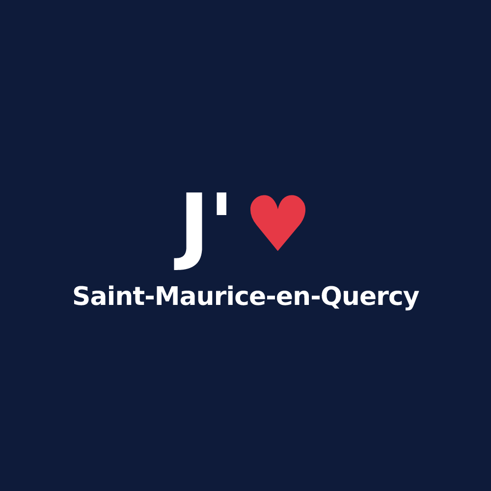 T-shirt personnalisé Saint-Maurice-en-Quercy — design J'aime Saint-Maurice-en-Quercy