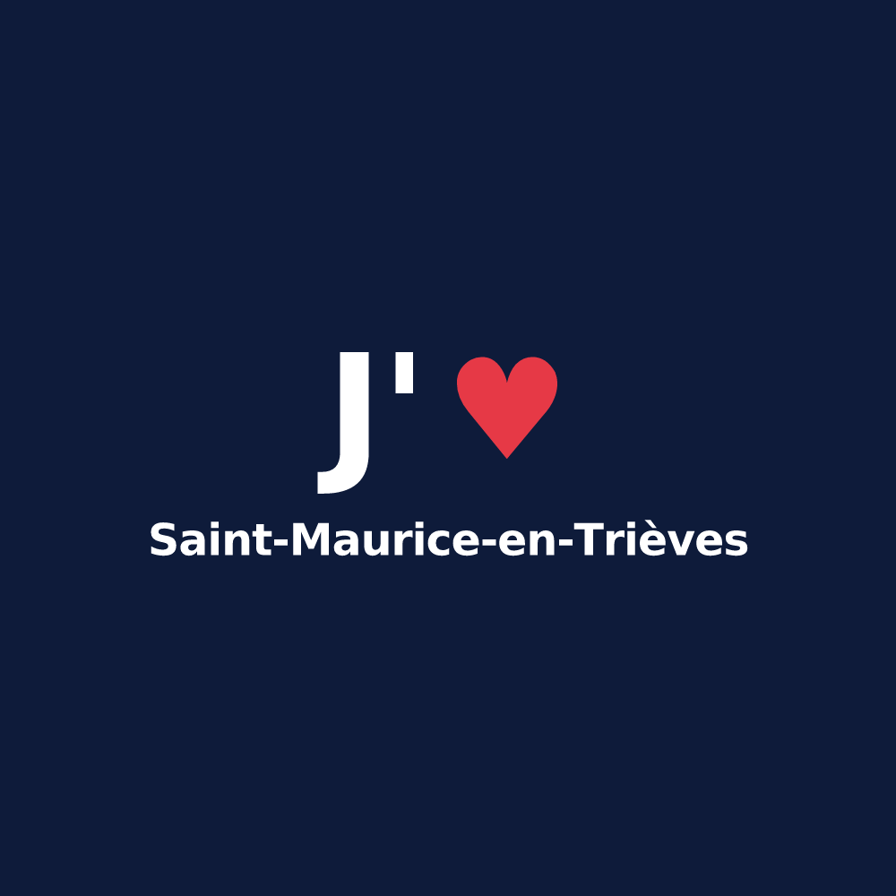 T-shirt personnalisé Saint-Maurice-en-Trièves — design J'aime Saint-Maurice-en-Trièves
