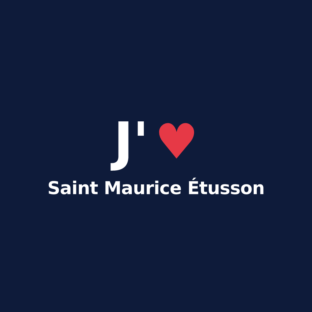 T-shirt personnalisé Saint Maurice Étusson — design J'aime Saint Maurice Étusson