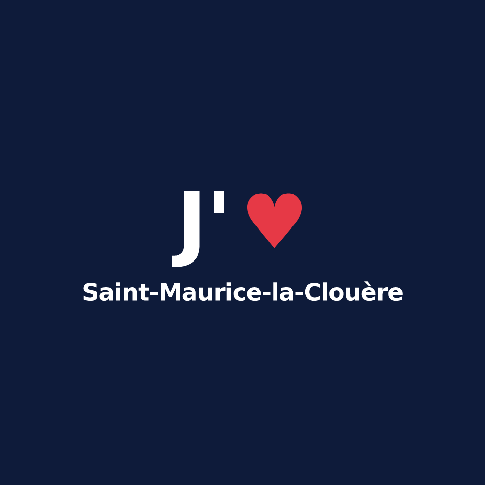 T-shirt personnalisé Saint-Maurice-la-Clouère — design J'aime Saint-Maurice-la-Clouère