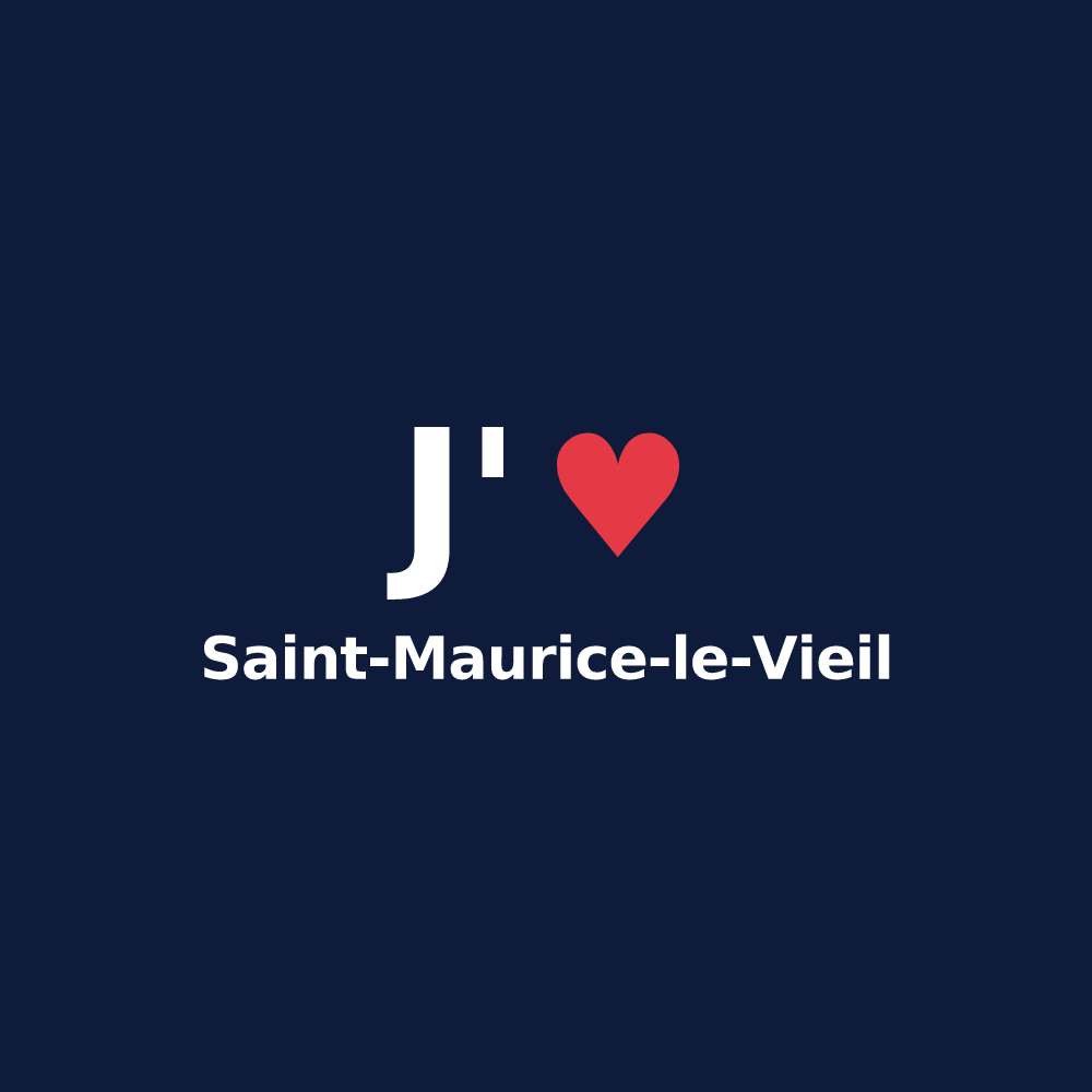 T-shirt personnalisé Saint-Maurice-le-Vieil — design J'aime Saint-Maurice-le-Vieil