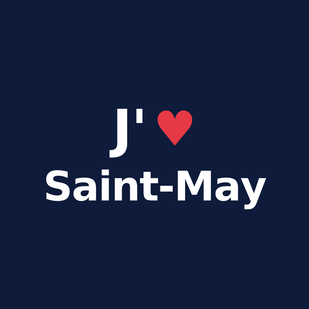 T-shirt personnalisé Saint-May — design J'aime Saint-May