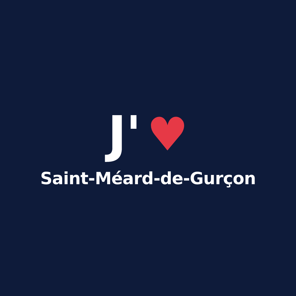 T-shirt personnalisé Saint-Méard-de-Gurçon — design J'aime Saint-Méard-de-Gurçon