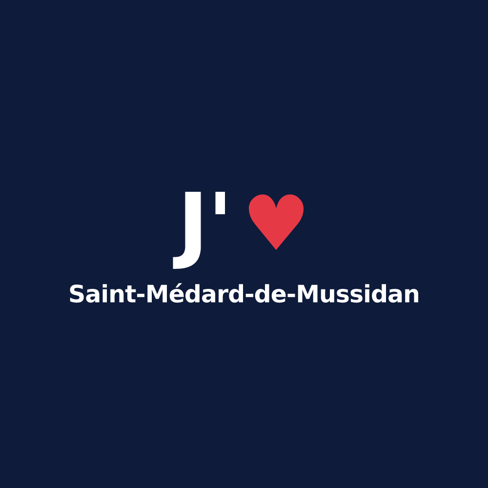 T-shirt personnalisé Saint-Médard-de-Mussidan — design J'aime Saint-Médard-de-Mussidan