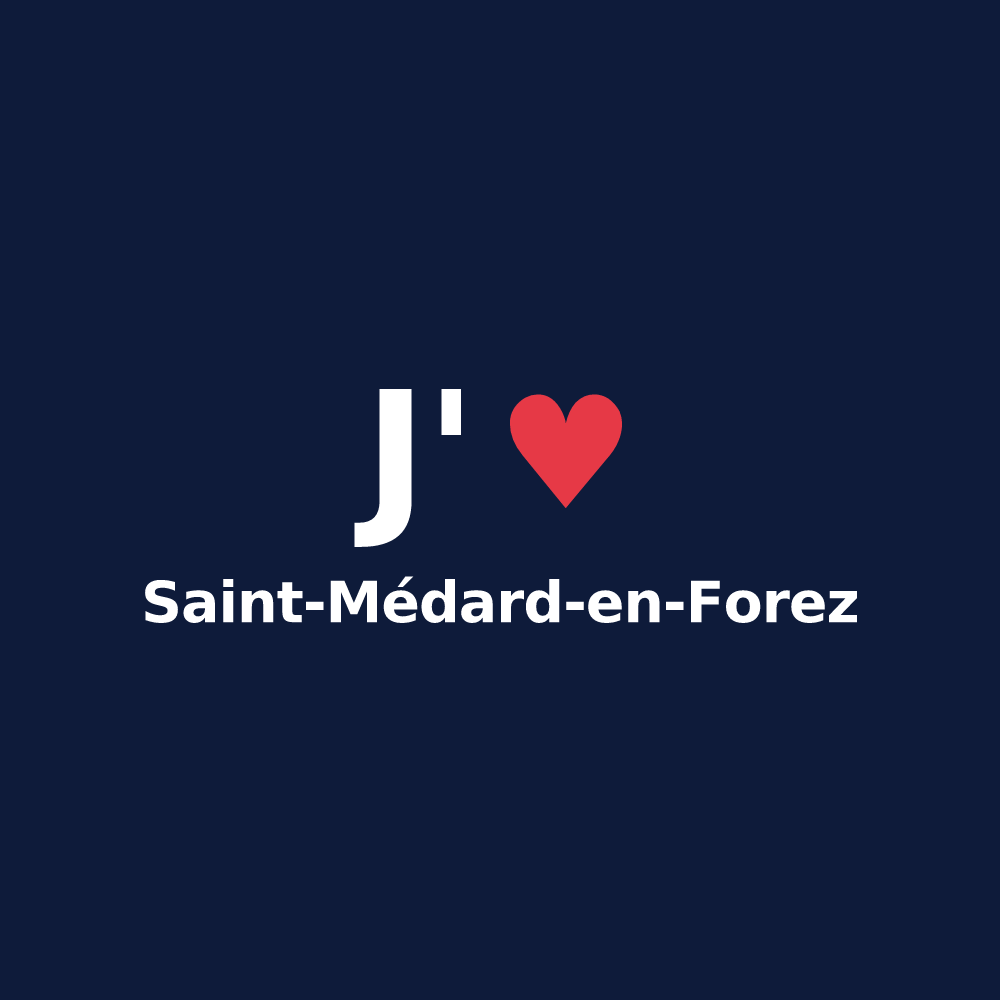T-shirt personnalisé Saint-Médard-en-Forez — design J'aime Saint-Médard-en-Forez