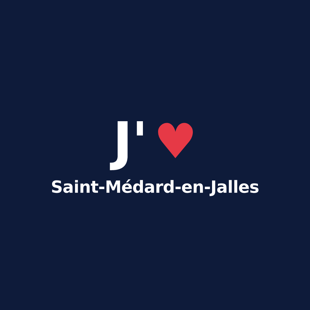 T-shirt personnalisé Saint-Médard-en-Jalles — design J'aime Saint-Médard-en-Jalles