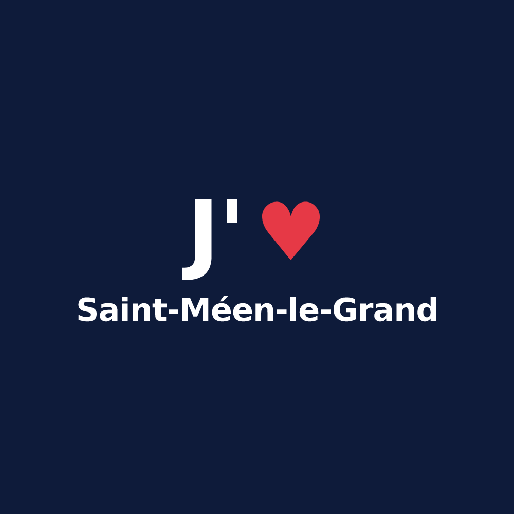T-shirt personnalisé Saint-Méen-le-Grand — design J'aime Saint-Méen-le-Grand