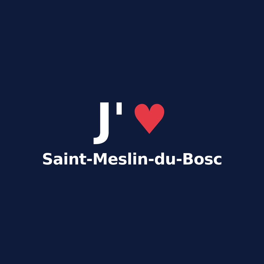T-shirt personnalisé Saint-Meslin-du-Bosc — design J'aime Saint-Meslin-du-Bosc