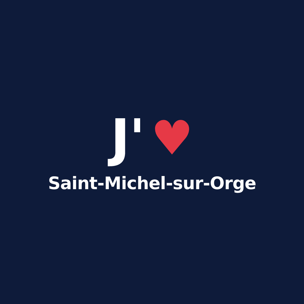 T-shirt personnalisé Saint-Michel-sur-Orge — design J'aime Saint-Michel-sur-Orge