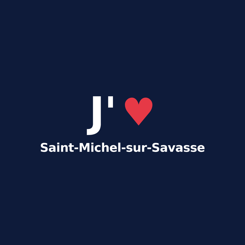 T-shirt personnalisé Saint-Michel-sur-Savasse — design J'aime Saint-Michel-sur-Savasse