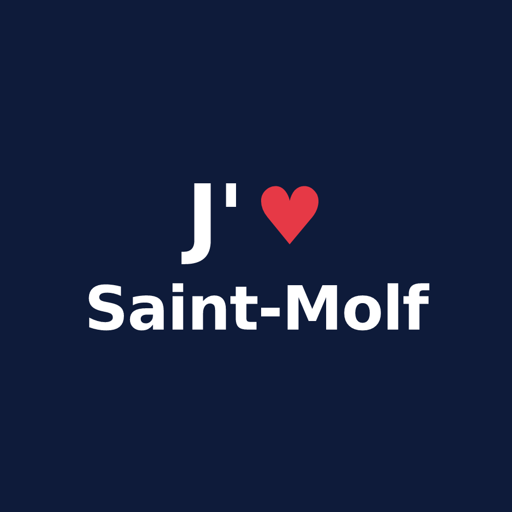 T-shirt personnalisé Saint-Molf — design J'aime Saint-Molf