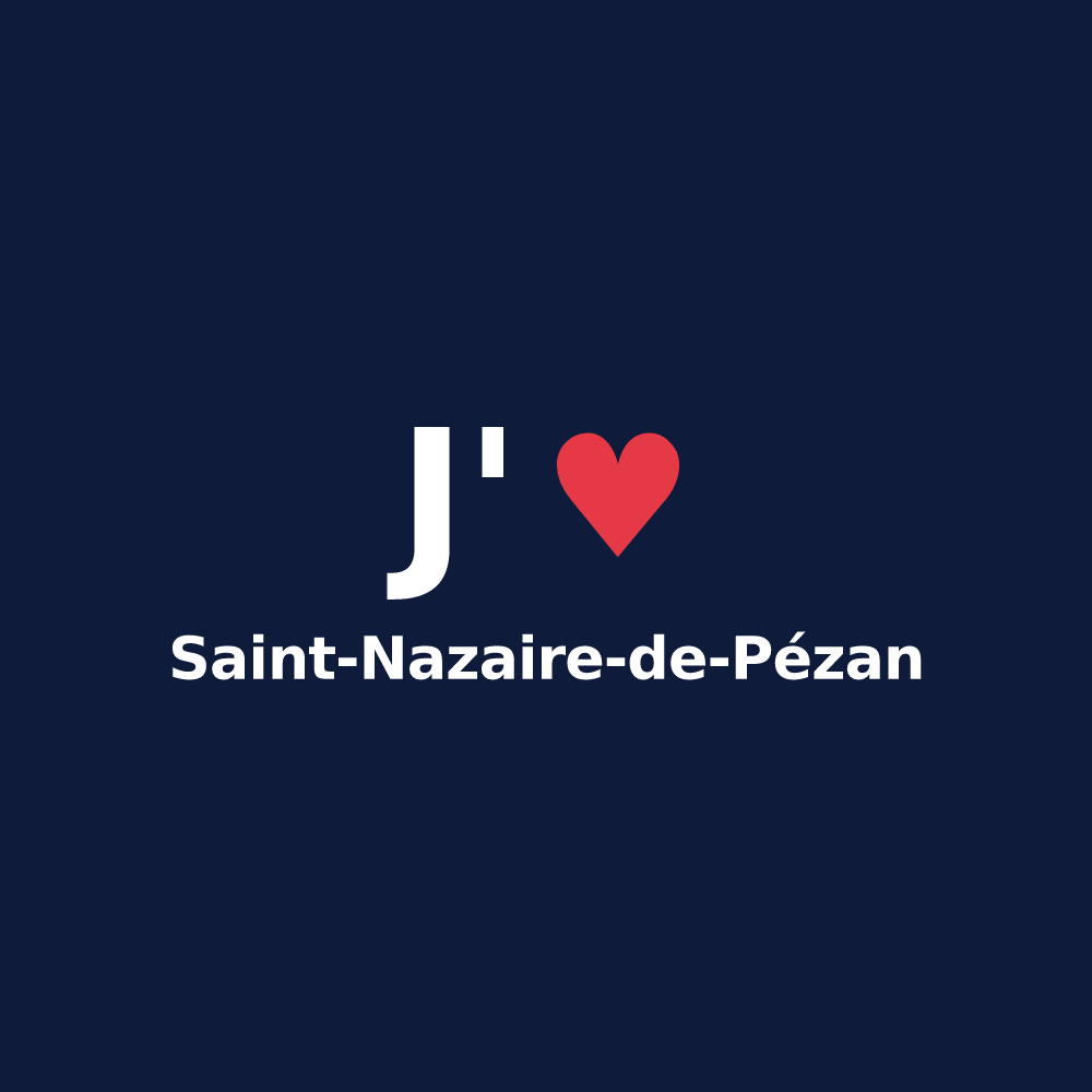 T-shirt personnalisé Saint-Nazaire-de-Pézan — design J'aime Saint-Nazaire-de-Pézan