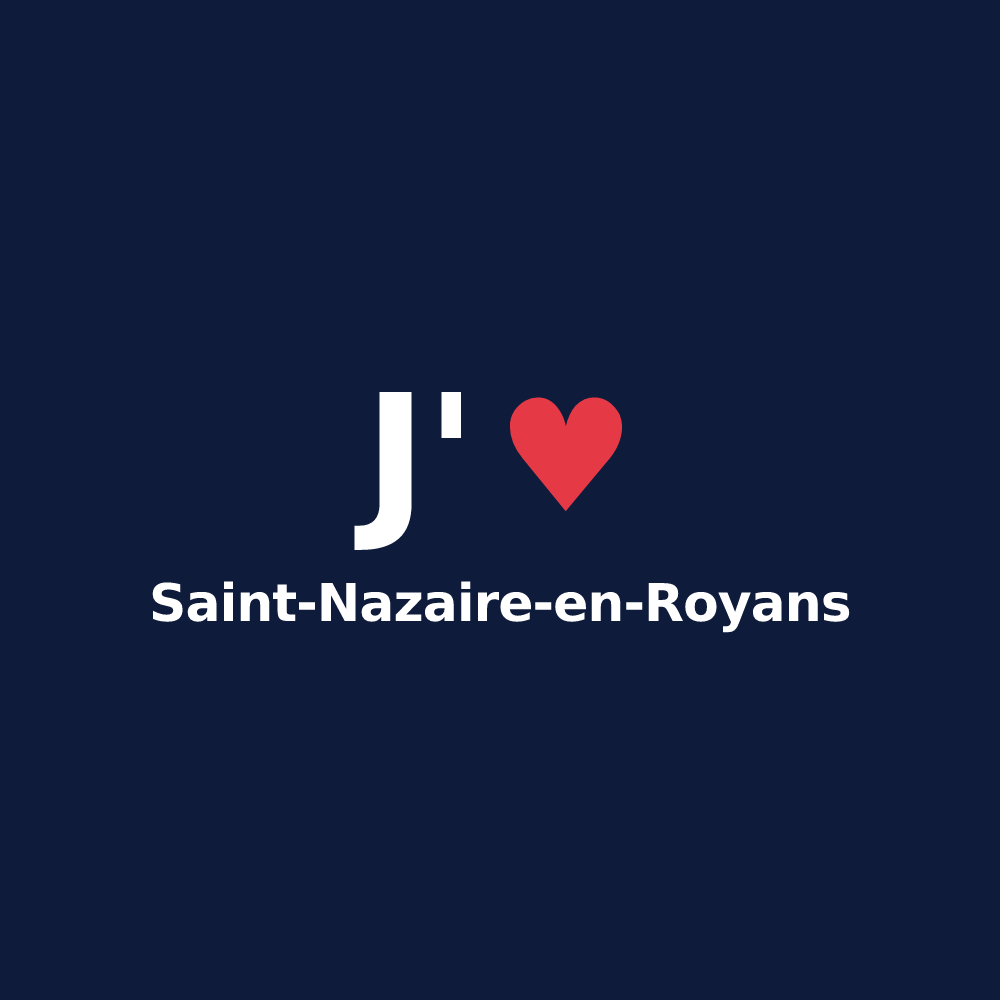 T-shirt personnalisé Saint-Nazaire-en-Royans — design J'aime Saint-Nazaire-en-Royans