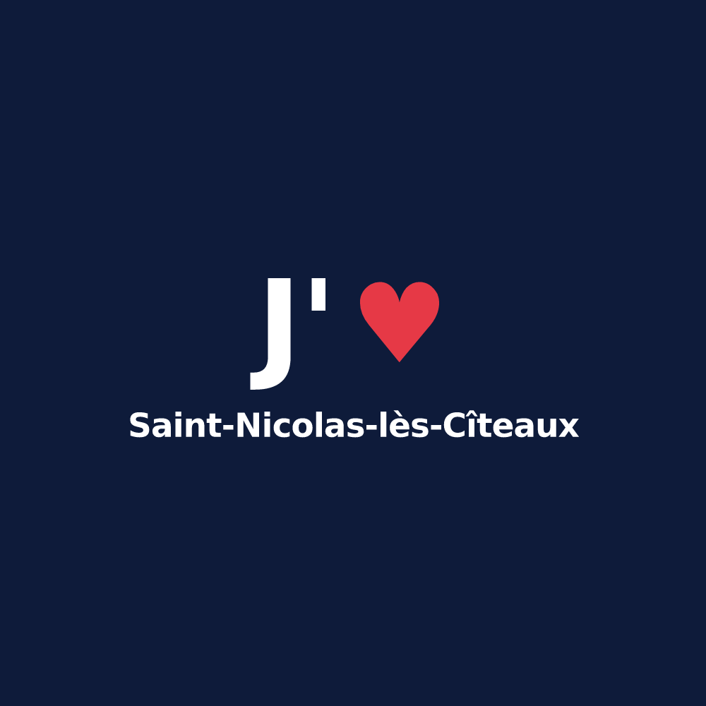 T-shirt personnalisé Saint-Nicolas-lès-Cîteaux — design J'aime Saint-Nicolas-lès-Cîteaux