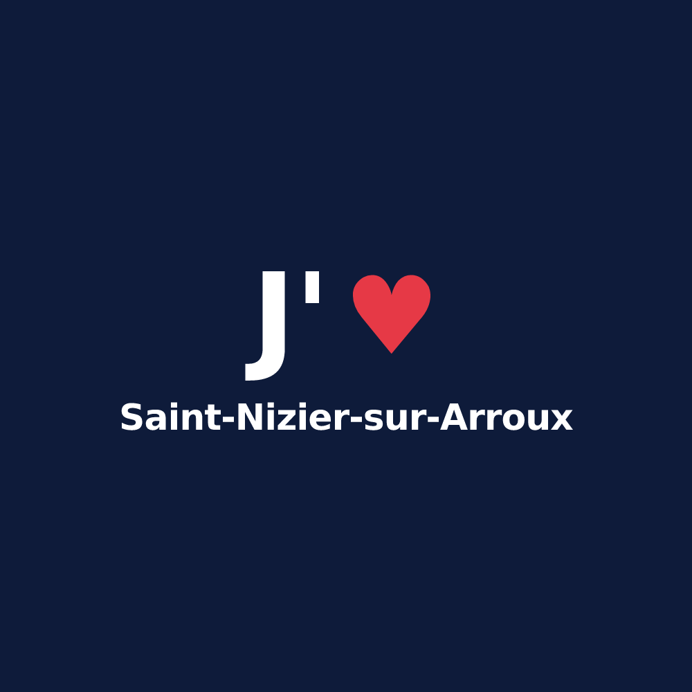 T-shirt personnalisé Saint-Nizier-sur-Arroux — design J'aime Saint-Nizier-sur-Arroux