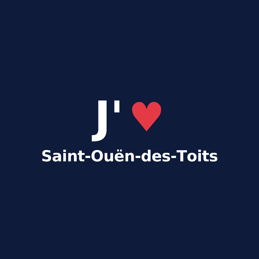 T-shirt personnalisé Saint-Ouën-des-Toits — design J'aime Saint-Ouën-des-Toits