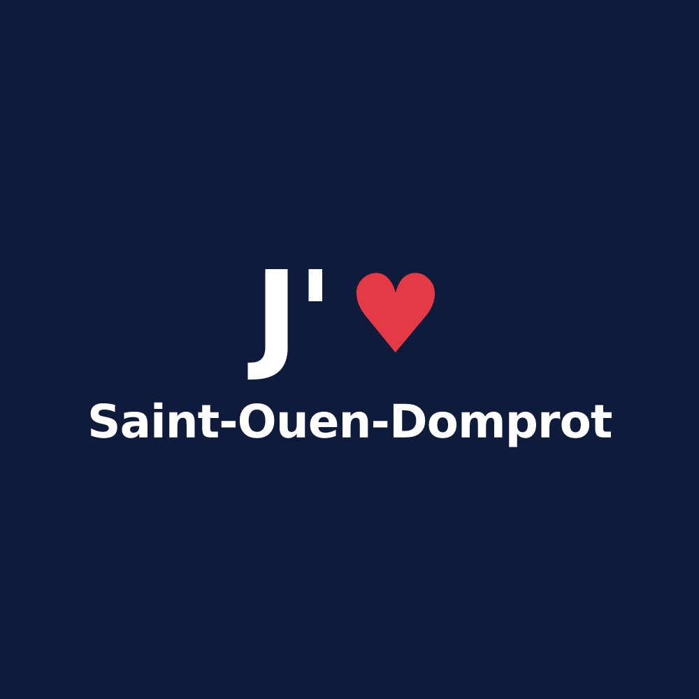 T-shirt personnalisé Saint-Ouen-Domprot — design J'aime Saint-Ouen-Domprot