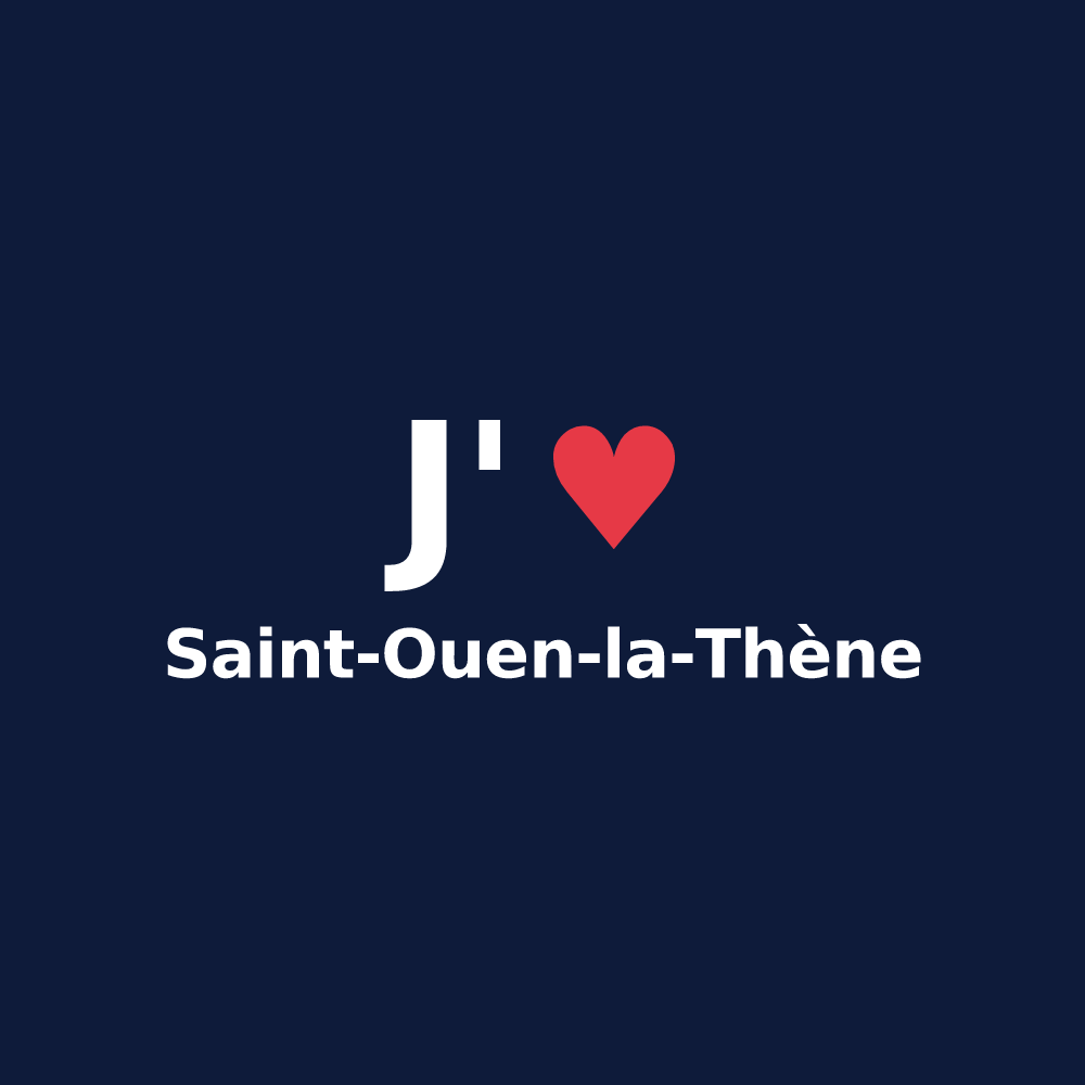 T-shirt personnalisé Saint-Ouen-la-Thène — design J'aime Saint-Ouen-la-Thène