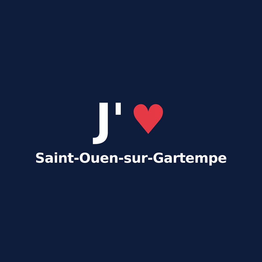 T-shirt personnalisé Saint-Ouen-sur-Gartempe — design J'aime Saint-Ouen-sur-Gartempe