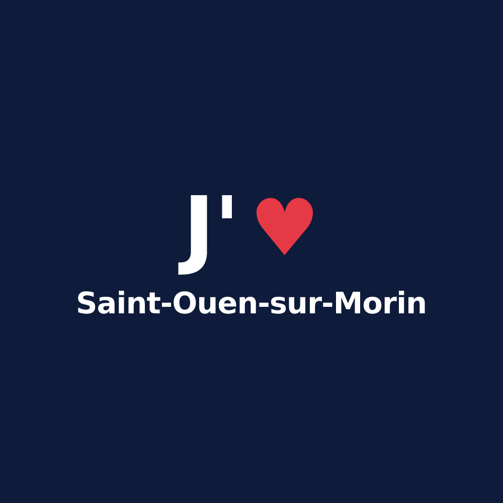 T-shirt personnalisé Saint-Ouen-sur-Morin — design J'aime Saint-Ouen-sur-Morin