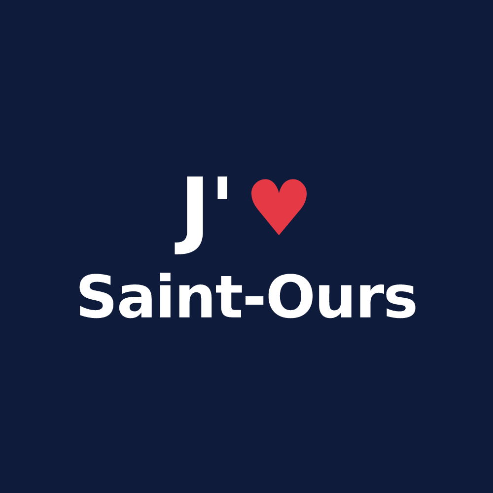 T-shirt personnalisé Saint-Ours — design J'aime Saint-Ours