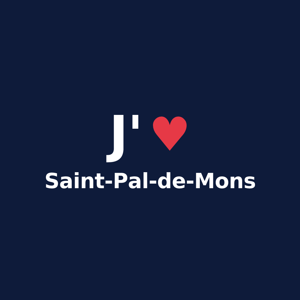 T-shirt personnalisé Saint-Pal-de-Mons — design J'aime Saint-Pal-de-Mons