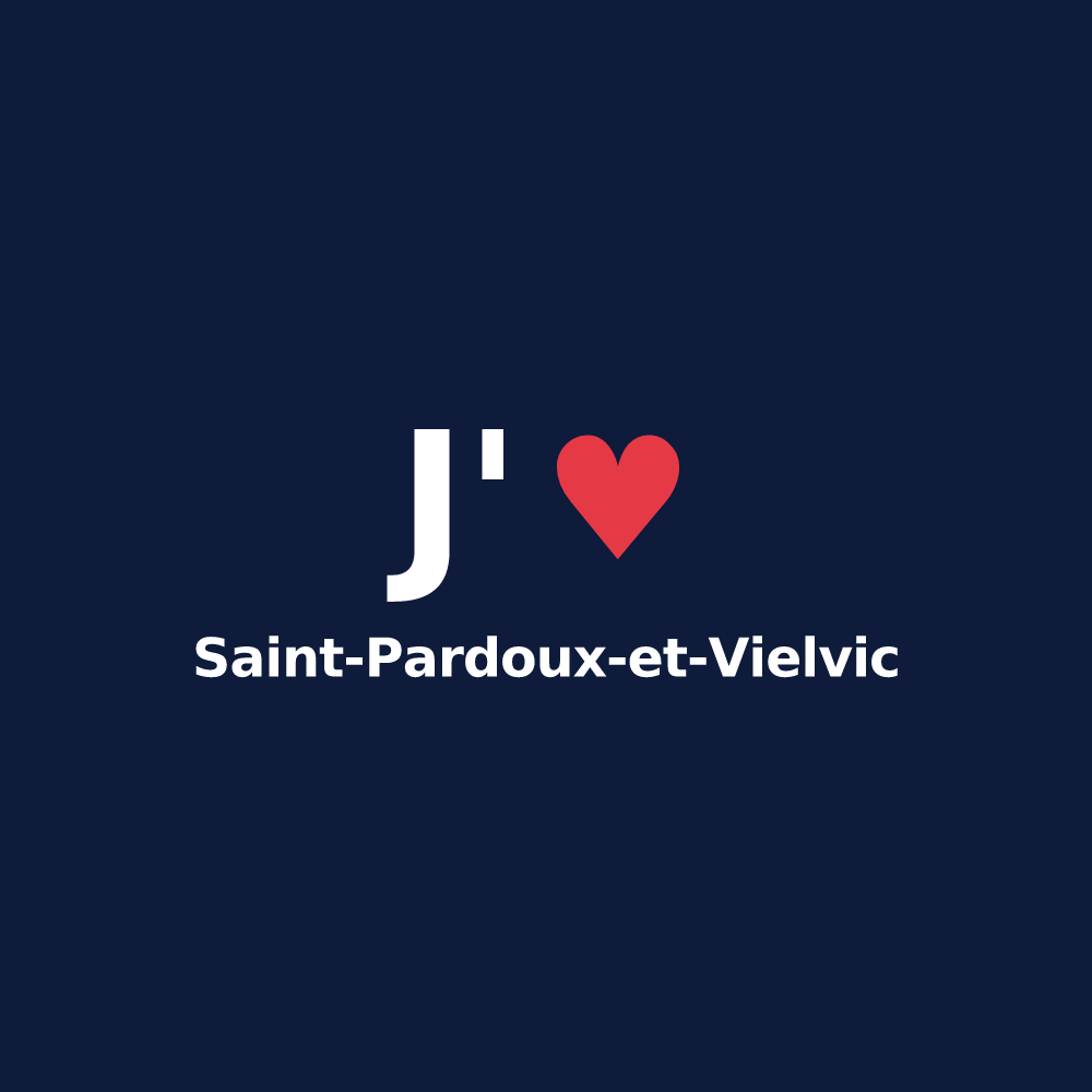 T-shirt personnalisé Saint-Pardoux-et-Vielvic — design J'aime Saint-Pardoux-et-Vielvic