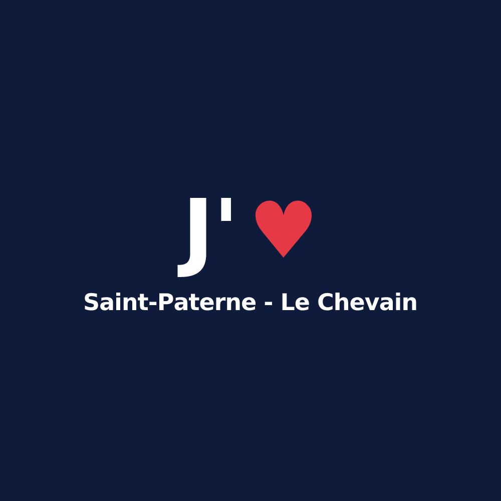T-shirt personnalisé Saint-Paterne - Le Chevain — design J'aime Saint-Paterne - Le Chevain