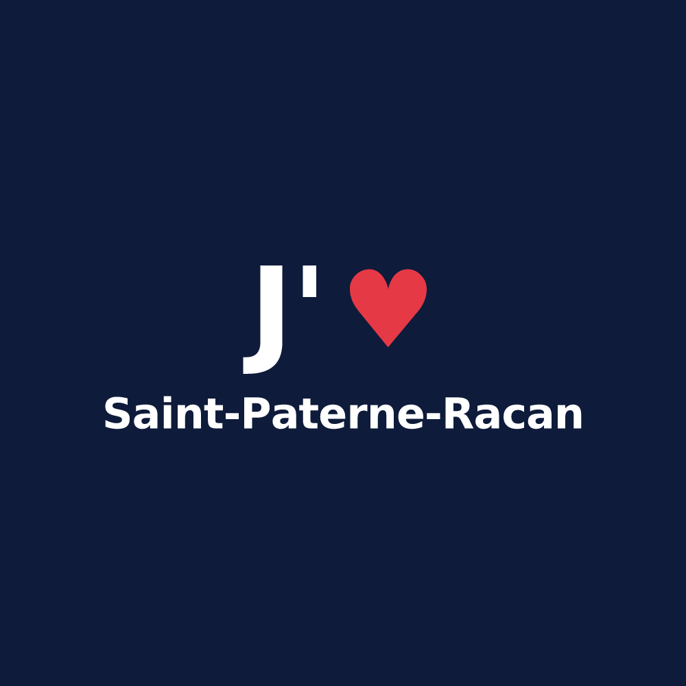 T-shirt personnalisé Saint-Paterne-Racan — design J'aime Saint-Paterne-Racan
