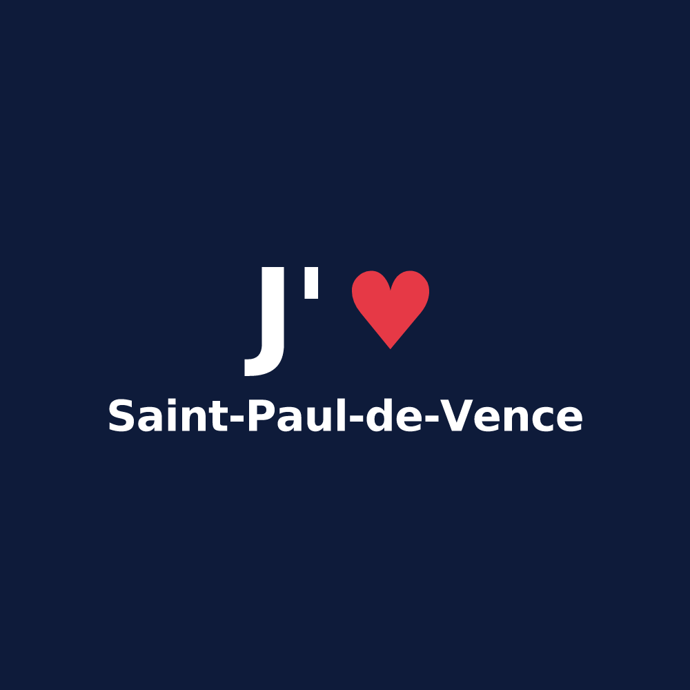 T-shirt personnalisé Saint-Paul-de-Vence — design J'aime Saint-Paul-de-Vence