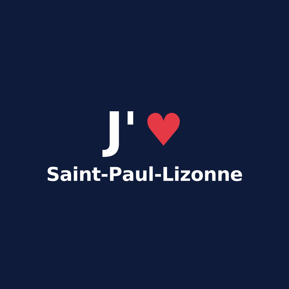 T-shirt personnalisé Saint-Paul-Lizonne — design J'aime Saint-Paul-Lizonne