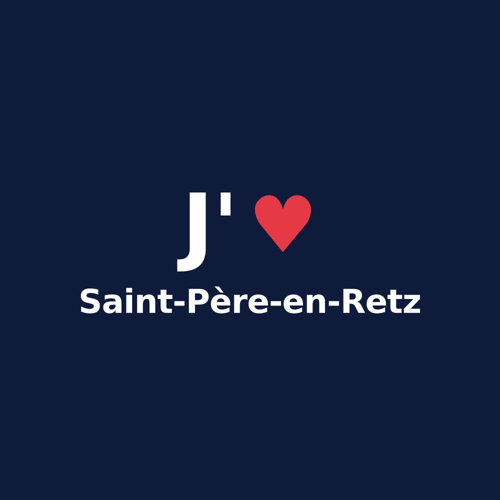 T-shirt personnalisé Saint-Père-en-Retz — design J'aime Saint-Père-en-Retz