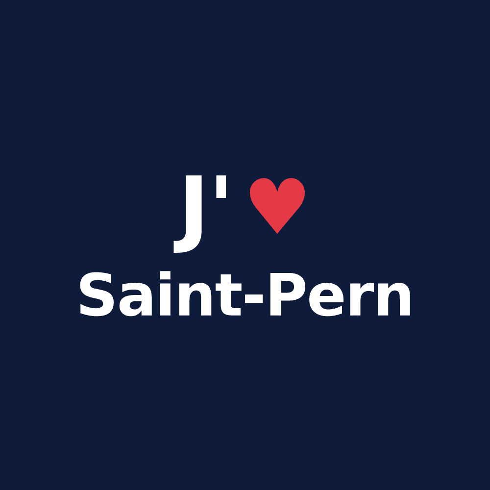 T-shirt personnalisé Saint-Pern — design J'aime Saint-Pern