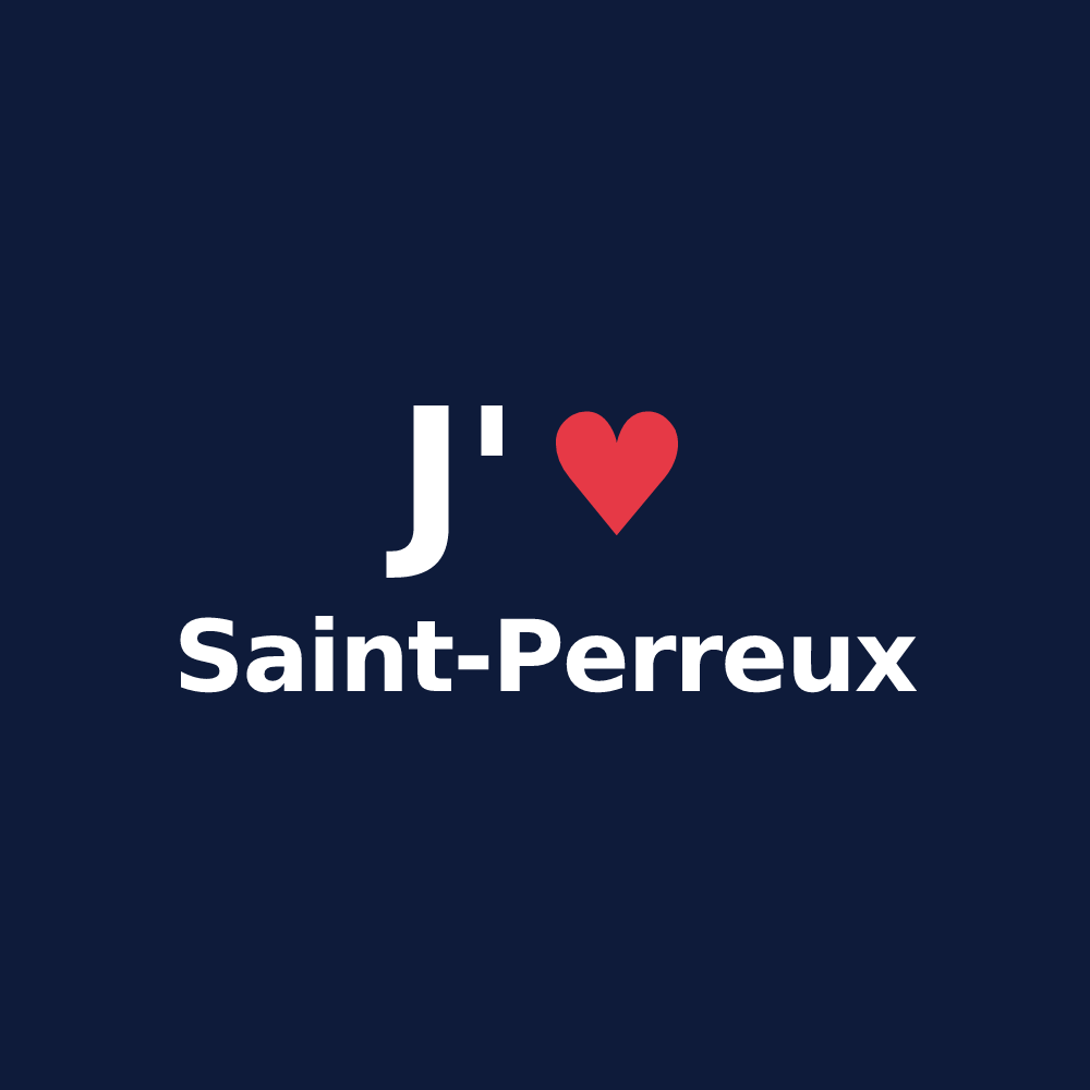 T-shirt personnalisé Saint-Perreux — design J'aime Saint-Perreux
