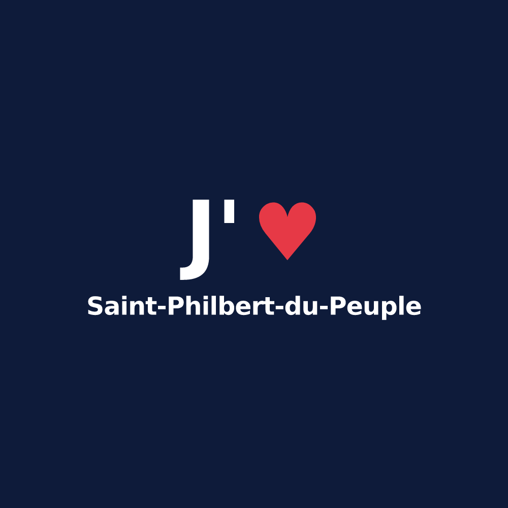 T-shirt personnalisé Saint-Philbert-du-Peuple — design J'aime Saint-Philbert-du-Peuple
